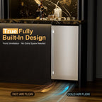 OUTBID 15"W Under Counter Clear Ice Maker, 52 lbs/Day Output, Spray Technology, Internal Filtration System, Self-Cleaning, UL Certified, for Home and Commercial Applications