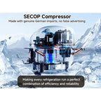 RIOXC Commercial Nugget Ice Maker, 250 lbs/Day Ice Machine with 7 lb Storage Bin, 3-in-1 Smart Modes, SECOP Compressor, Energy Efficient, ETL Certified, Ice Maker for Commercial and Home