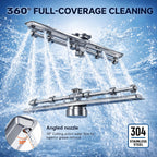 RIOXC Commercial Dishwasher, High-Temp Undercounter Dishwasher, 40 Racks/Hr, 208-240V, Stainless Steel, NSF & ETL Certified for Restaurant, Bar & Café